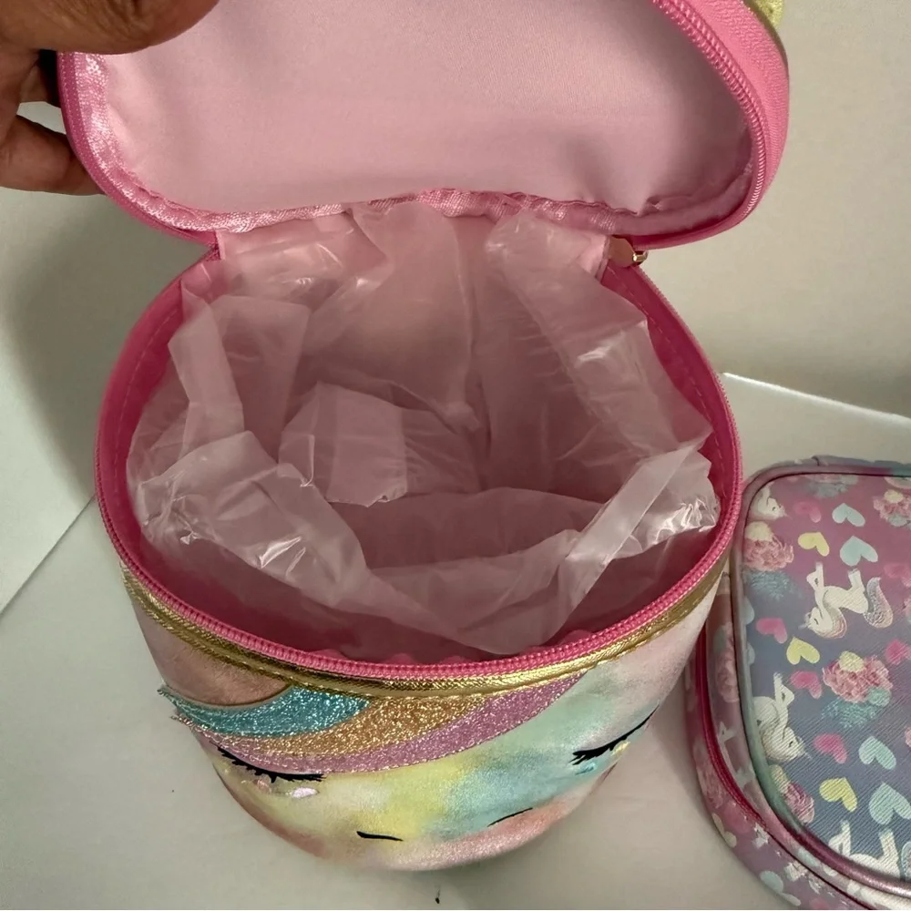 Underonesky Colorful Unicorn Clear Tote Bag and travel bags